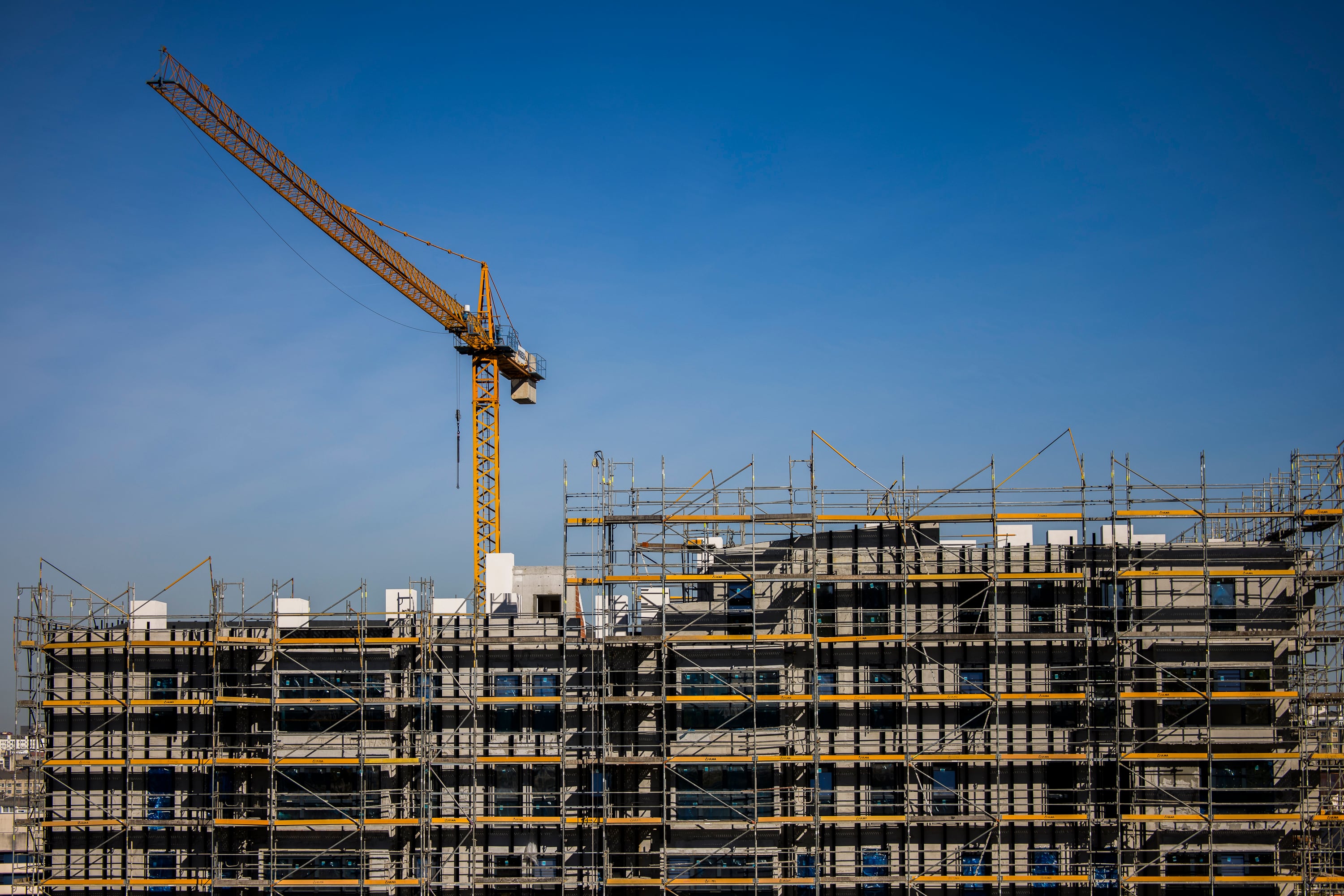 Construcción de edificios vivienda nueva en A Coruña, el pasado septiembre. 