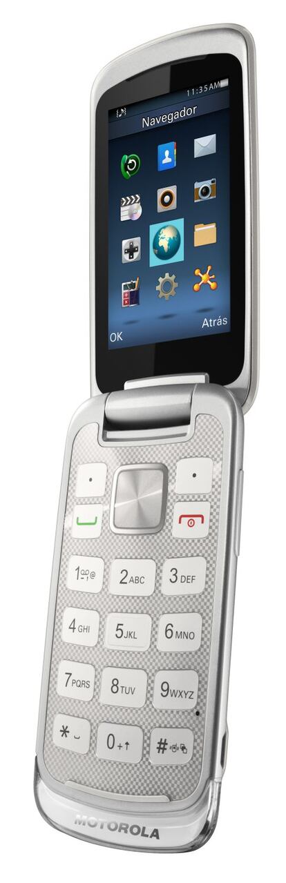 Motorola GLEAM +, elegante por fuera, sencillo de usar y con una c&aacute;mara de fotos de dos megap&iacute;xeles.