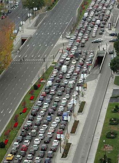 Fotografía tomada el pasado lunes en el paseo de la Castellana.