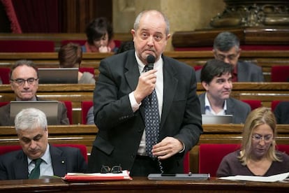 El consejero de Empresa y Empleo, Felip Puig, en el Parlament.