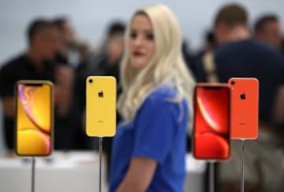 La variedad de colores vivos es una de las novedades del iPhone XR