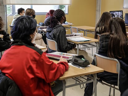 Estudiantes del instituto Cabanyal de Valencia.