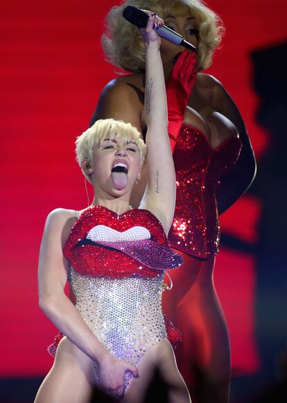 Miley Cyrus Performs At The 02 Arena