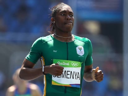 Semenya. durante las rondas preliminares.