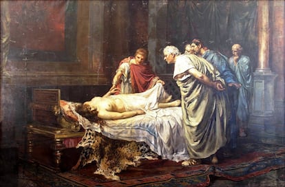 'Nerón ante el cadáver de su madre Agripina', obra del pintor Arturo Montero y Calvo.