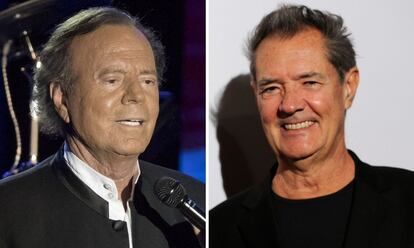 Julio Iglesias (izquierda), en un concierto en Mónaco en 2016; y Ramón Arcusa, en Las Vegas en 2014.