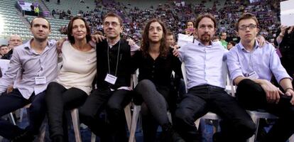 Els líders de Podem al congrés del partit.