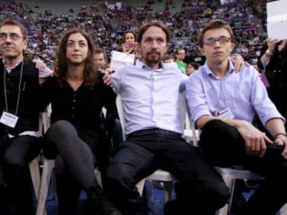 Els líders de Podem al congrés del partit.