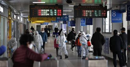 Interior del aeropuerto de Seúl (Corea del Sur)