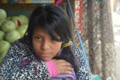 Niña trabajadora guatemalteca.