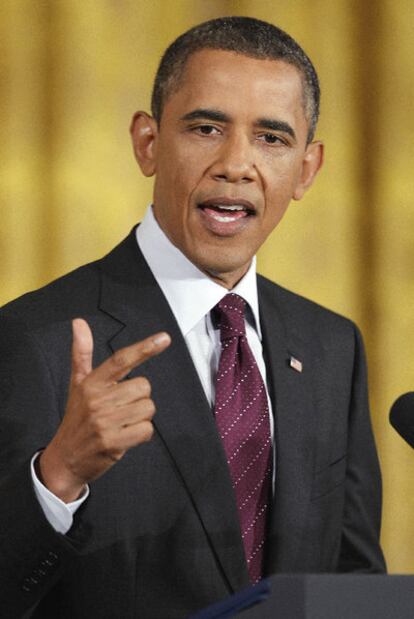 Barack Obama, durante una conferencia de prensa.