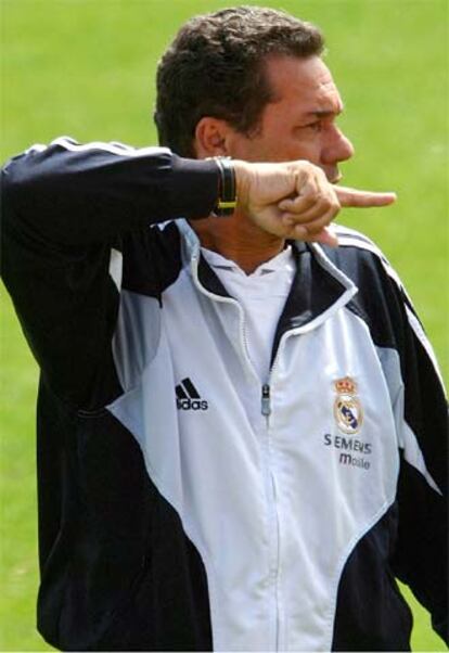 Luxemburgo, durante un entrenamiento del Real Madrid.