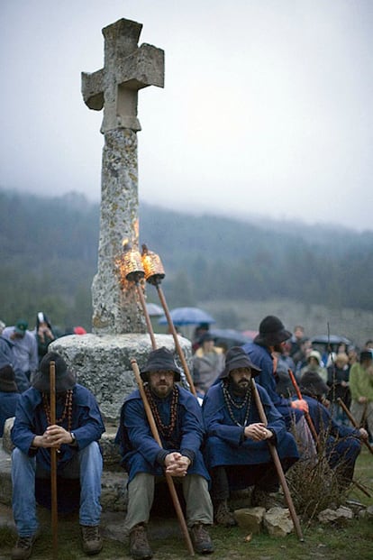 Imagen de la procesión de Les Peregrins de Les Useres, Castellón (Comunidad Valenciana).