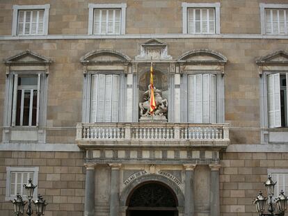 Fachada del Palau de la Generalitat, en la plaza de Sant Jaume de Barcelona.