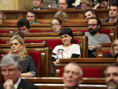 Los diputados de la CUP en el Parlament en una imagen de archivo. 