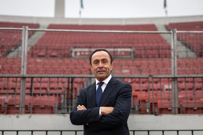 Jaime Pizarro en el coliseo del Estadio Nacional, el 30 de abril en Santiago.