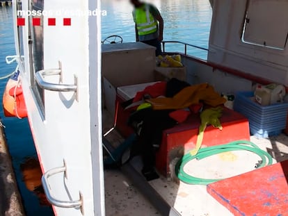 Operación contra el tráfico de hachís de los Mossos en el puerto de Mataró.