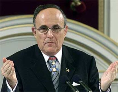 El ex alcalde de Nueva York Rudolph Giuliani, durante una recepción del alcalde de Londres.