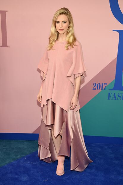 La actriz Brit Marling eligió un especial vestido de Sies Marjan.