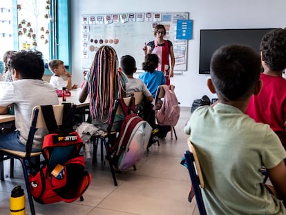 Una clase en un colegio público.