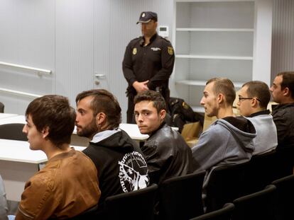 Los miembros de La Insurgencia, durante el juicio en noviembre.