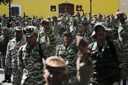 Fuerzas armadas en Caracas, Venezuela, el 5 de enero de 2025.