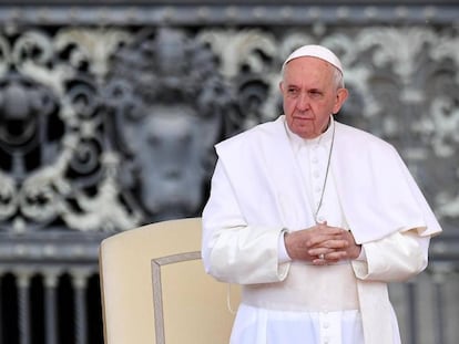 El papa Francisco en la plaza de San Pedro en el Vaticanoel pasado miércoles.