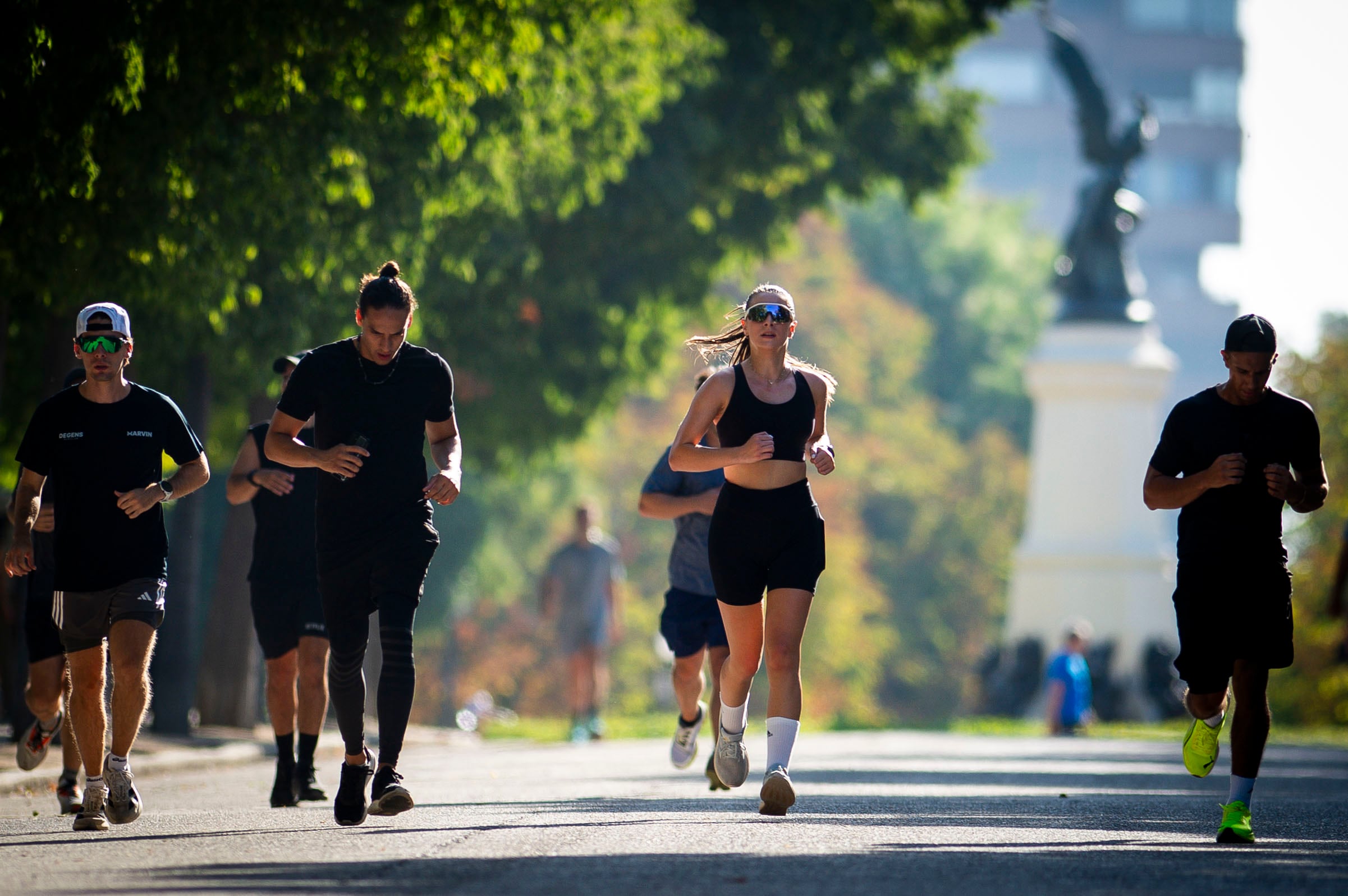 Corredores en el parque del Retiro, el pasado 10 de agosto.