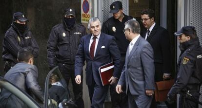 B&aacute;rcenas, a su salida de la Audiencia Nacional el pasado 1 de marzo