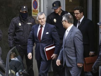 Bárcenas, a su salida de la Audiencia Nacional el pasado 1 de marzo