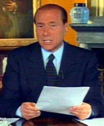 Tras confirmarse su victoria, Silvio Berlusconi se ha dirigido a la población italiana por medio de un mensaje televisado.