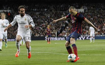 Iniesta, en el momento de su gol. 