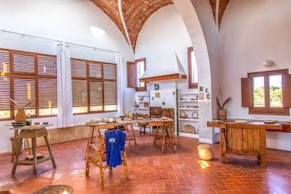 El taller de Joan Miró a la casa museu del Mas Miró a Mont-Roig del Camp