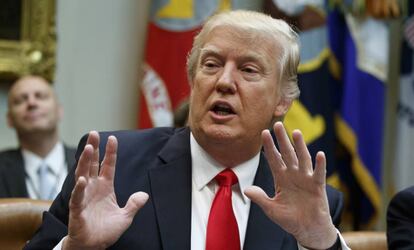 El presidente de EE UU, Donald Trump, este jueves en Washington.