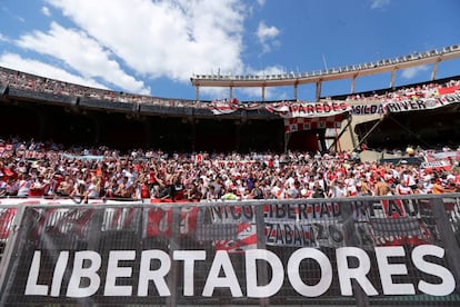 River fans at Monumental stadium last Saturday.