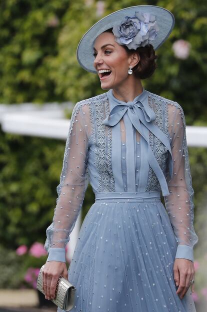 Kate Middleton, una de las más elegantes en la pradera de Ascot.