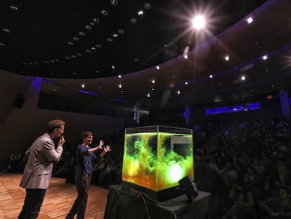 Acto en el Cosmocaixa para explicar The Big Bell Test.