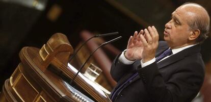 El ministre de l'Interior, Jorge Fernández Díaz, al Congrés.