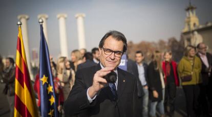 Artur Mas, aquest divendres al matí a Barcelona.