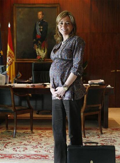 Carme Chacón, el pasado miércoles en su despacho del Ministerio de Defensa.