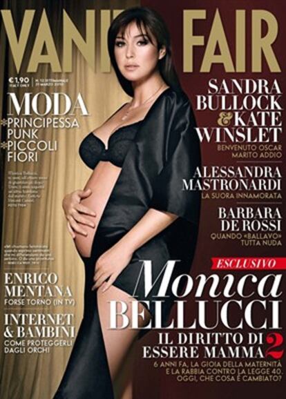 Portada de la edición italiana de <i>Vanity Fair</i> en la que aparece Mónica Bellucci