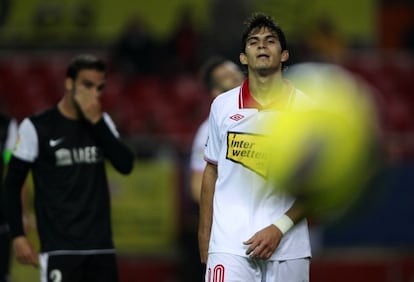 Perotti, durante un partido de esta temporada.