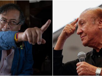 Los candidatos a la presidencia de Colombia, Gustavo Petro y Rodolfo Hernández