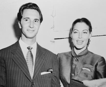 Ava Gardner y el que fue su pareja, Luis Miguel Dominguin, en Nueva York en 1954.