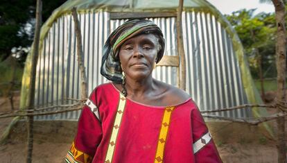 Una mujer mayor del pueblos de Katfoura, en Guinea.