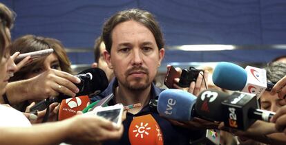 Pablo Iglesias en el Congreso de los Diputados.