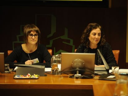 La consejera de Cultura, Cristina Uriarte, durante su comparecencia en el Parlamento la semana pasada.