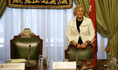 Manuela Carmena en la sede de la Delegaci&oacute;n de Gobierno en Madrid.