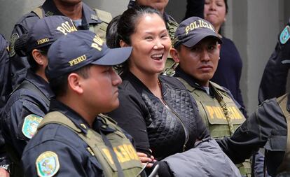 Keiko Fujimori, trasladada a la cárcel el año pasado.