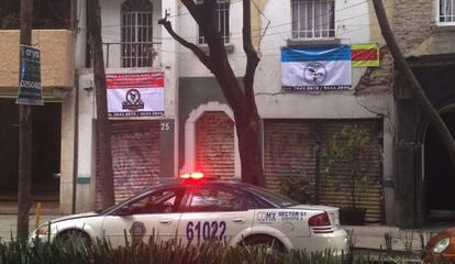 Un edificio en la Condesa onde hubo un intento de desalojo.